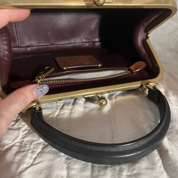 Coach Dalmatian frame bag navy purple and gold - Picture 8 of 10